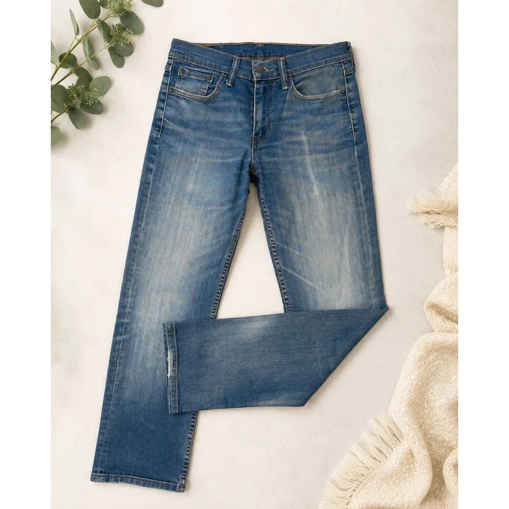 Levi’s 514 Men’s Jeans 29x32 Straight Fit Light Wash Blue Denim